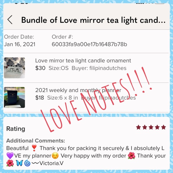 Love mirror tea light candle ornament - Picture 8 of 10